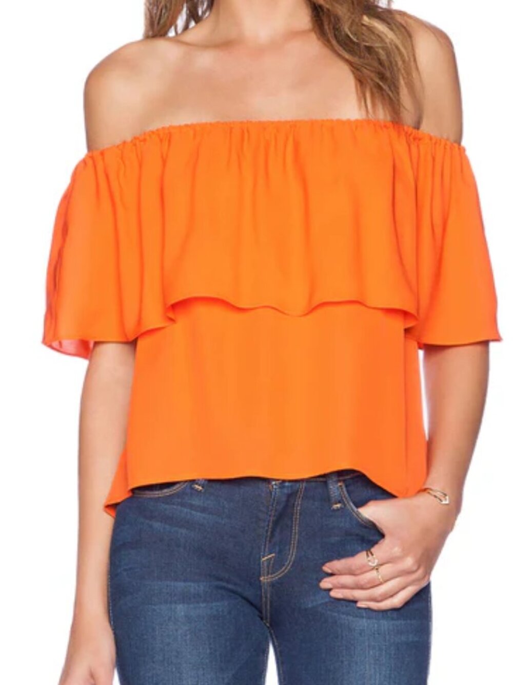 Rebecca Minkoff Silk Gypsy Top – Persimmon | Size XS | NWT